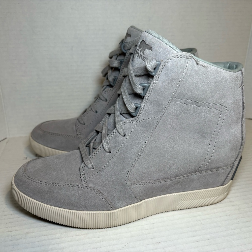 Sorel Womens Dove Quarry Out N About Wedge Booties Lace Up Waterproof